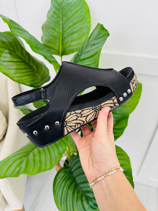 Effortless Dazzle Wedges In Black Combo
