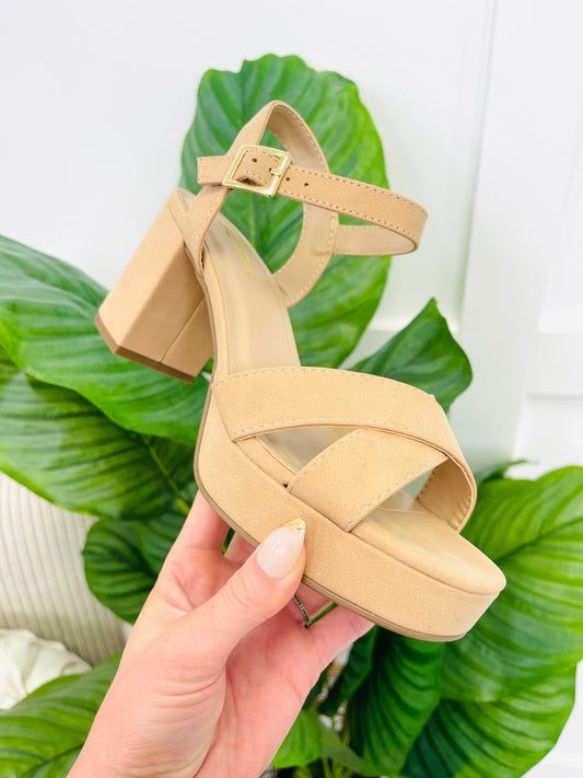Talk Of The Night Heels In Nude