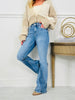 Two Tone Trend Tummy Control Flare Jeans