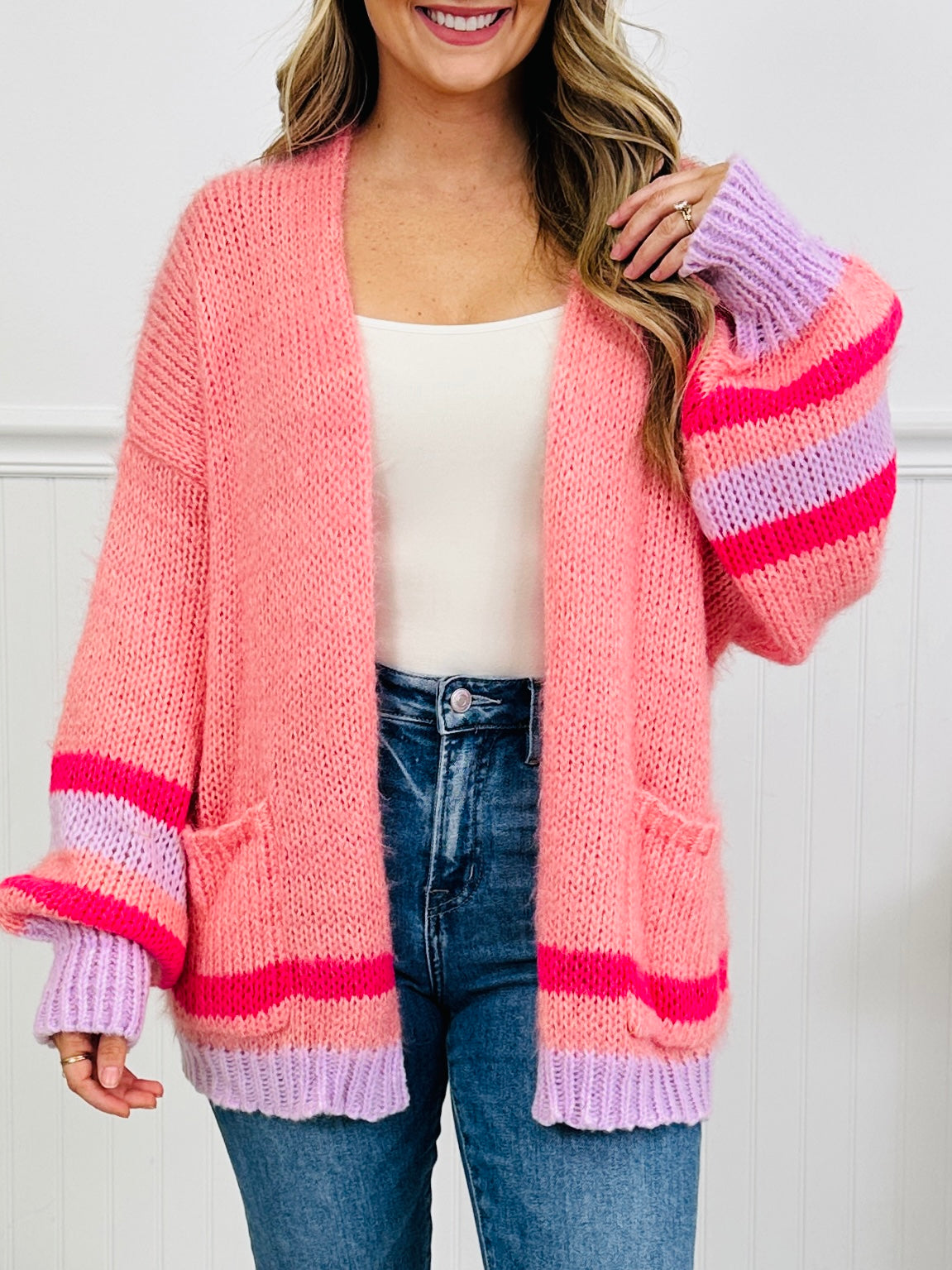 Sweetheart Stripes Cardigan