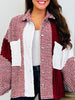Frosted Pine Shacket In Red