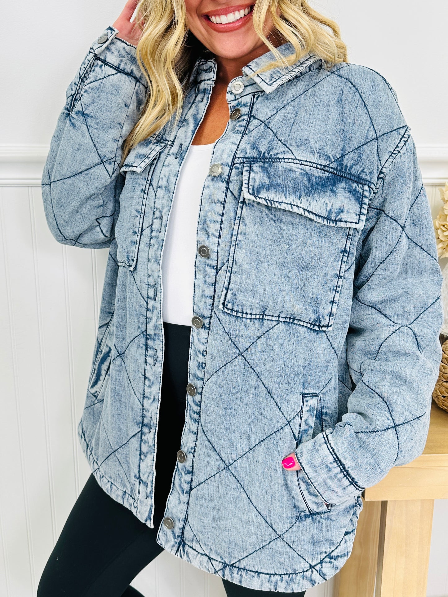 Quilted Comfort Denim Jacket