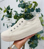 Sole Searching Sneakers In Sand Linen