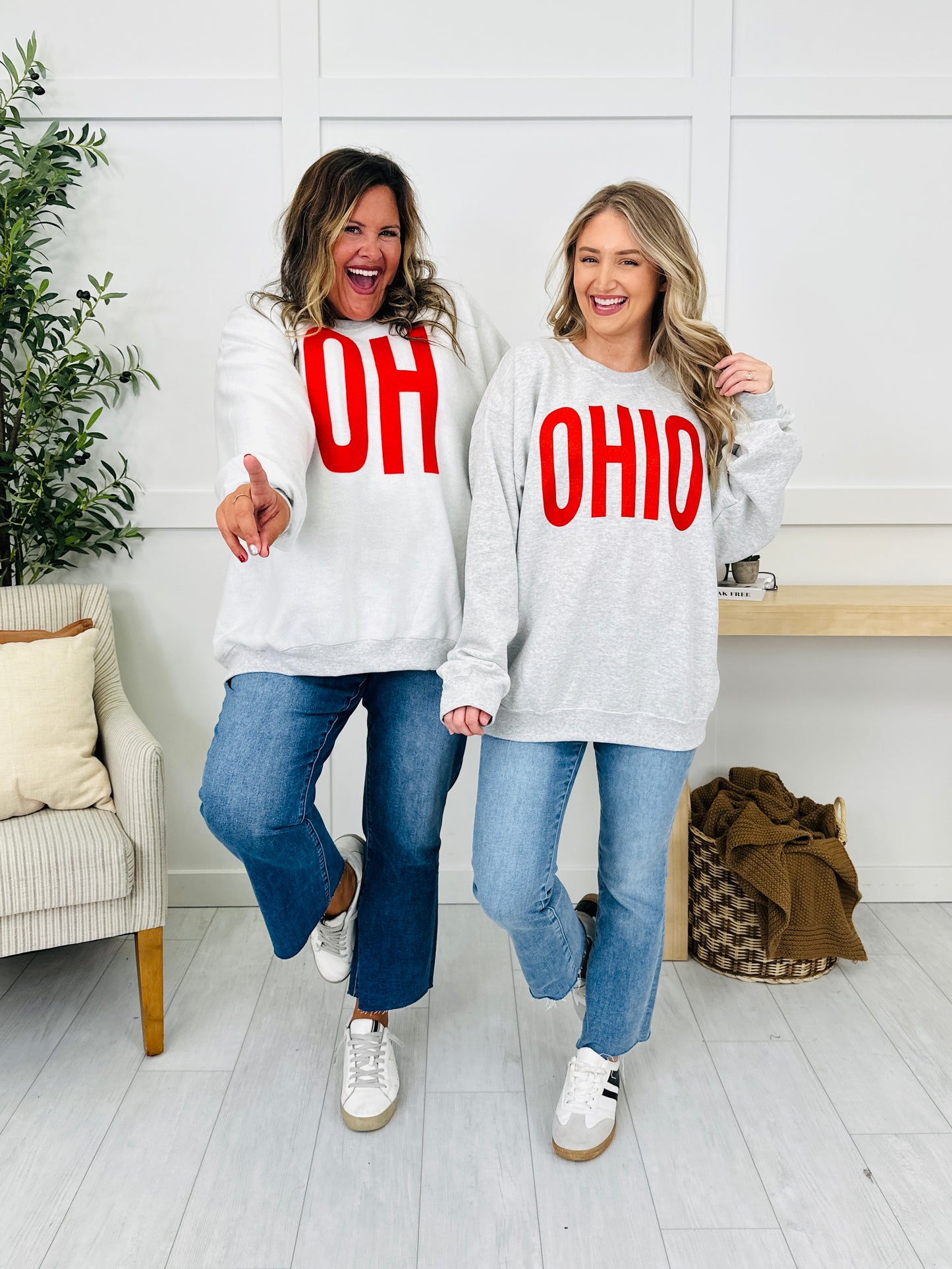 Ohio Reversible OH Graphic Crewneck Sweatshirt