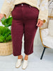 Judy Blue REG/CURVY Wine Down Tummy Control Cropped Wide Leg Jeans