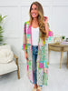 Spun In Rhythm Kimono in Green Mix