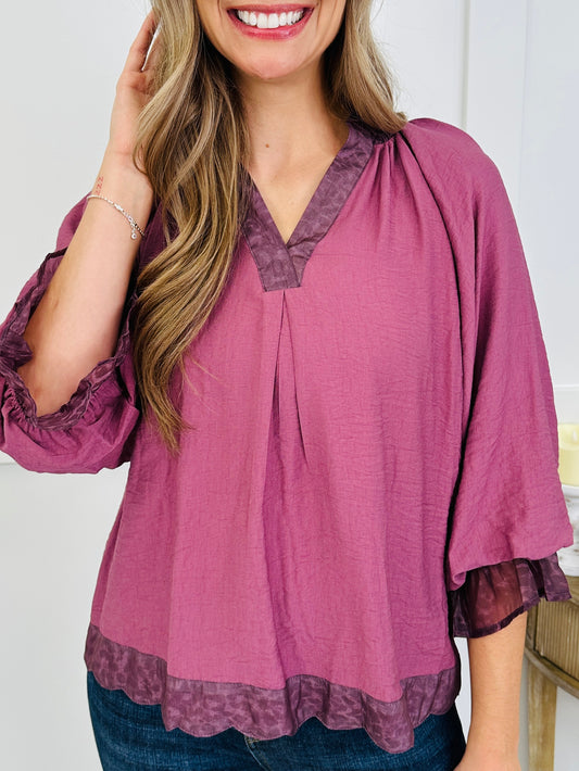 Woodland Romance Top In Mauve