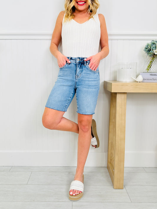 Meet Me In The Middle Tummy Control Mid Thigh Shorts