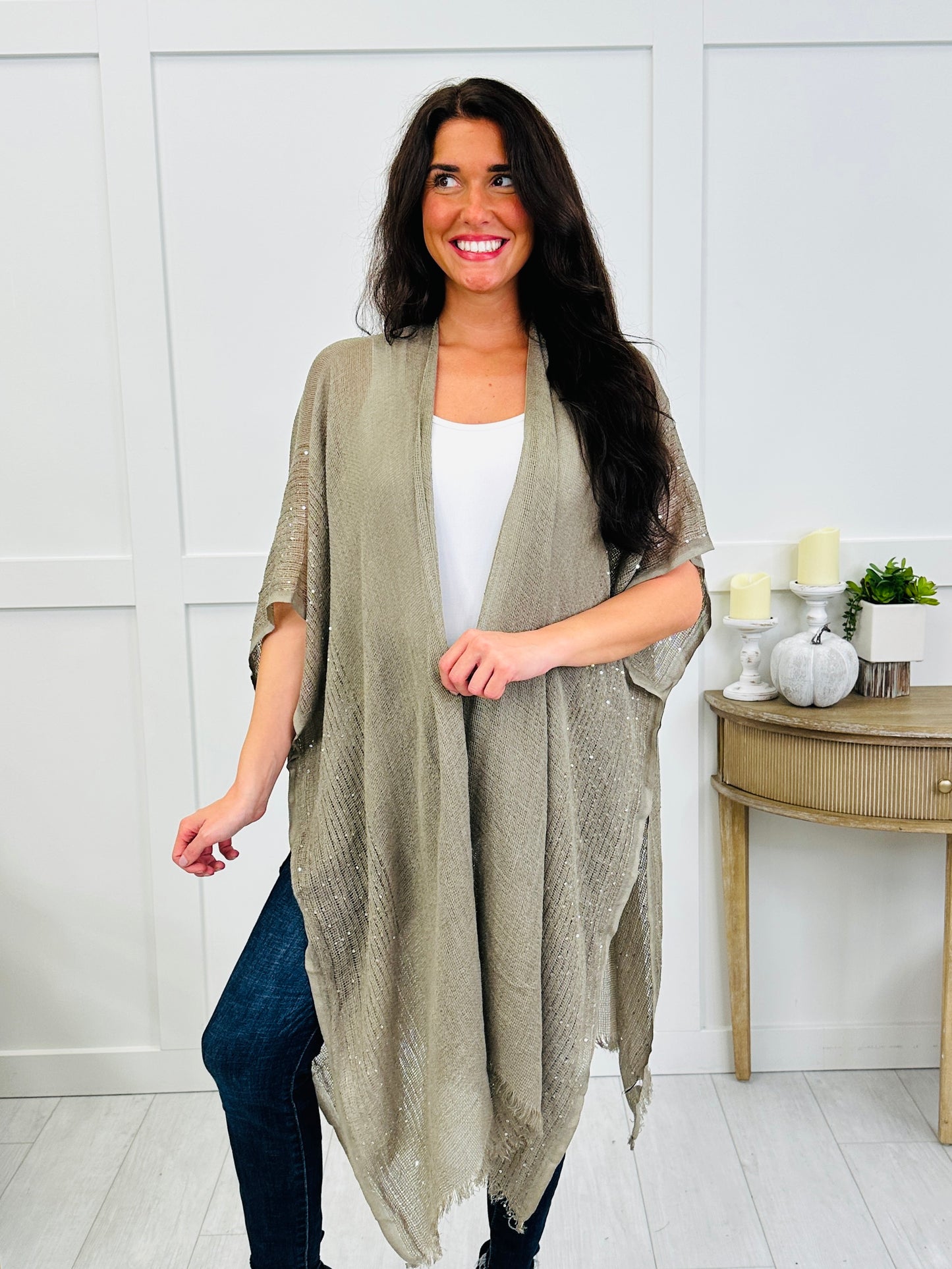 Calm Waters Kimono in Dark Mocha