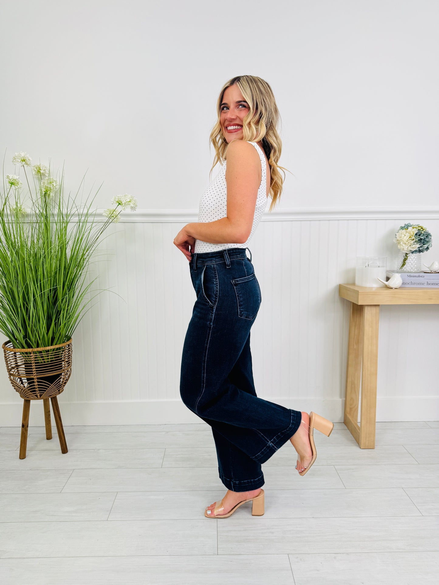 Judy Blue Timeless Touch Trouser Wide Leg Ankle Jeans