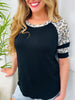 Spotted & Sporty Top In Black