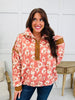 Wildflower Cottage Pullover In Rust Floral