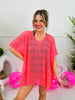 Barefoot Bay Swim Cover Up In Neon Pink