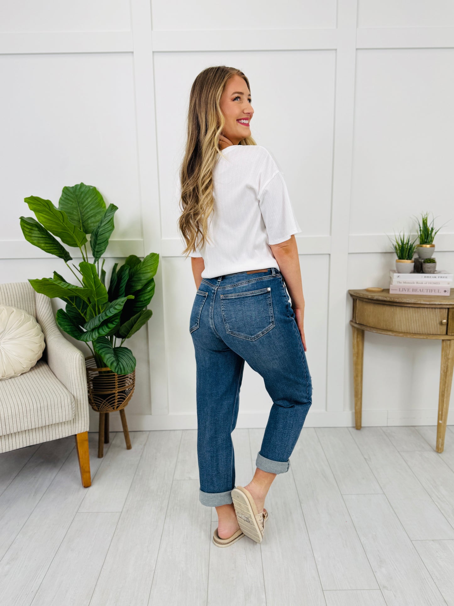 Judy Blue Patch Perfect Boyfriend Jeans