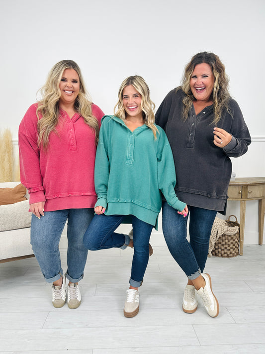 Hoodie Hype Corded Pullover-- Multiple Colors!