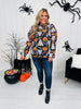 Spooky Things Mesh Top In Trick Or Treat Print