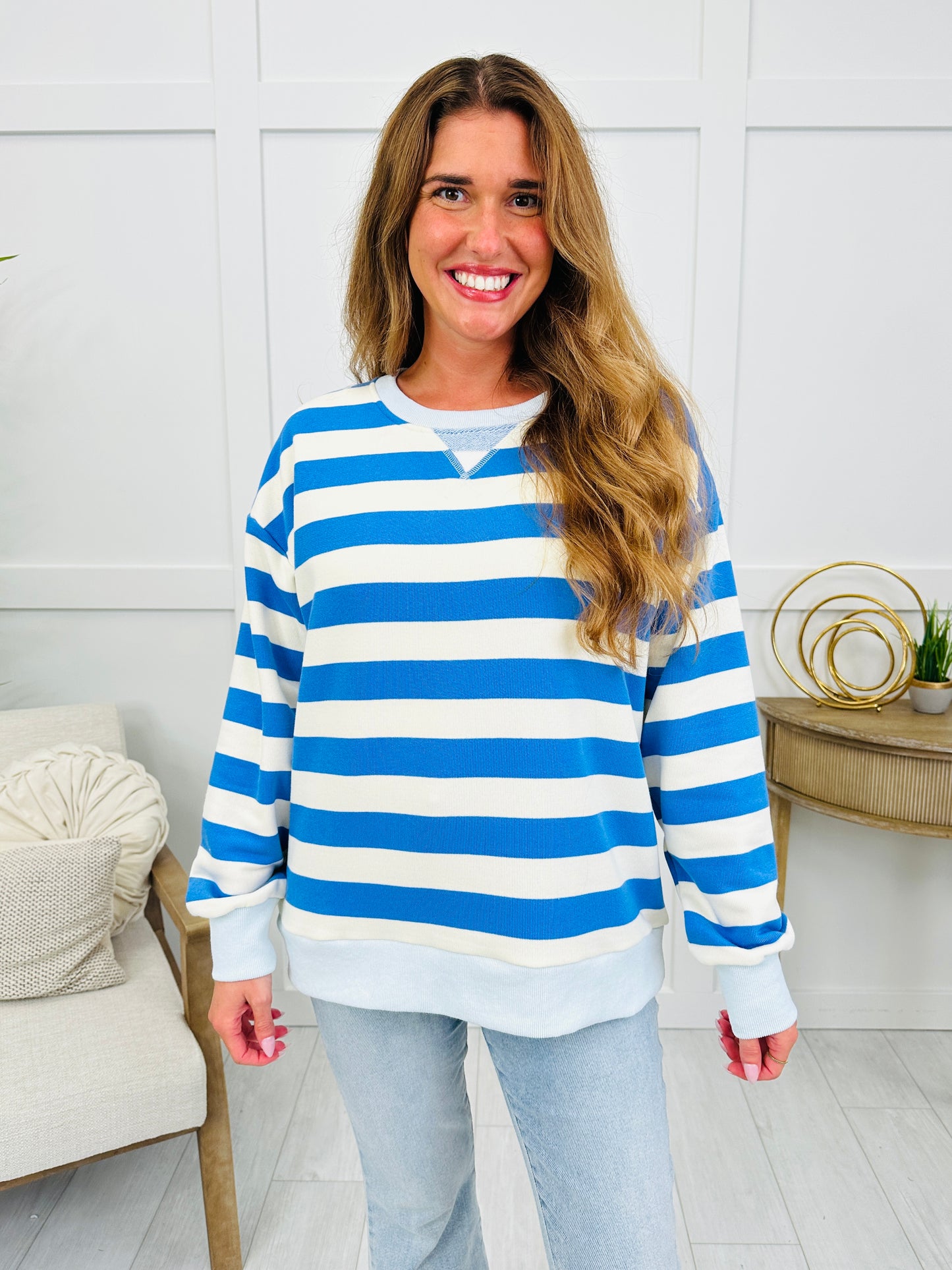 The Coastal Club Top In Ocean Blue