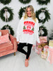 Merry & Happy Always Mock Neck Graphic Sweatshirt