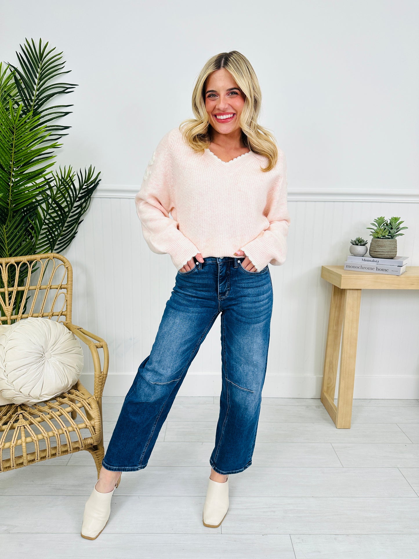 Carefully Curved Slim Barrel Jeans with Tummy Control