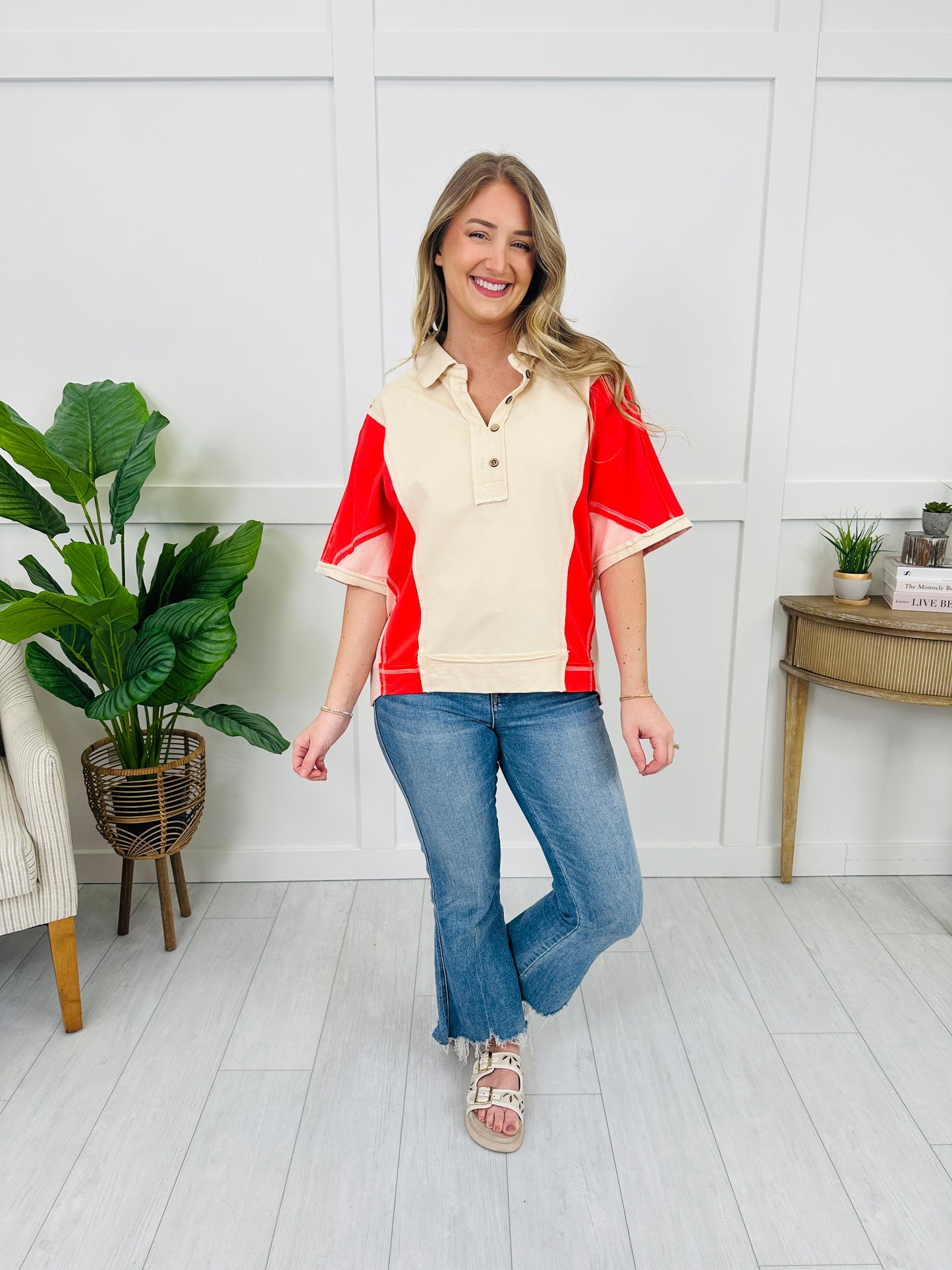 Sunday Shift Top In Tomato