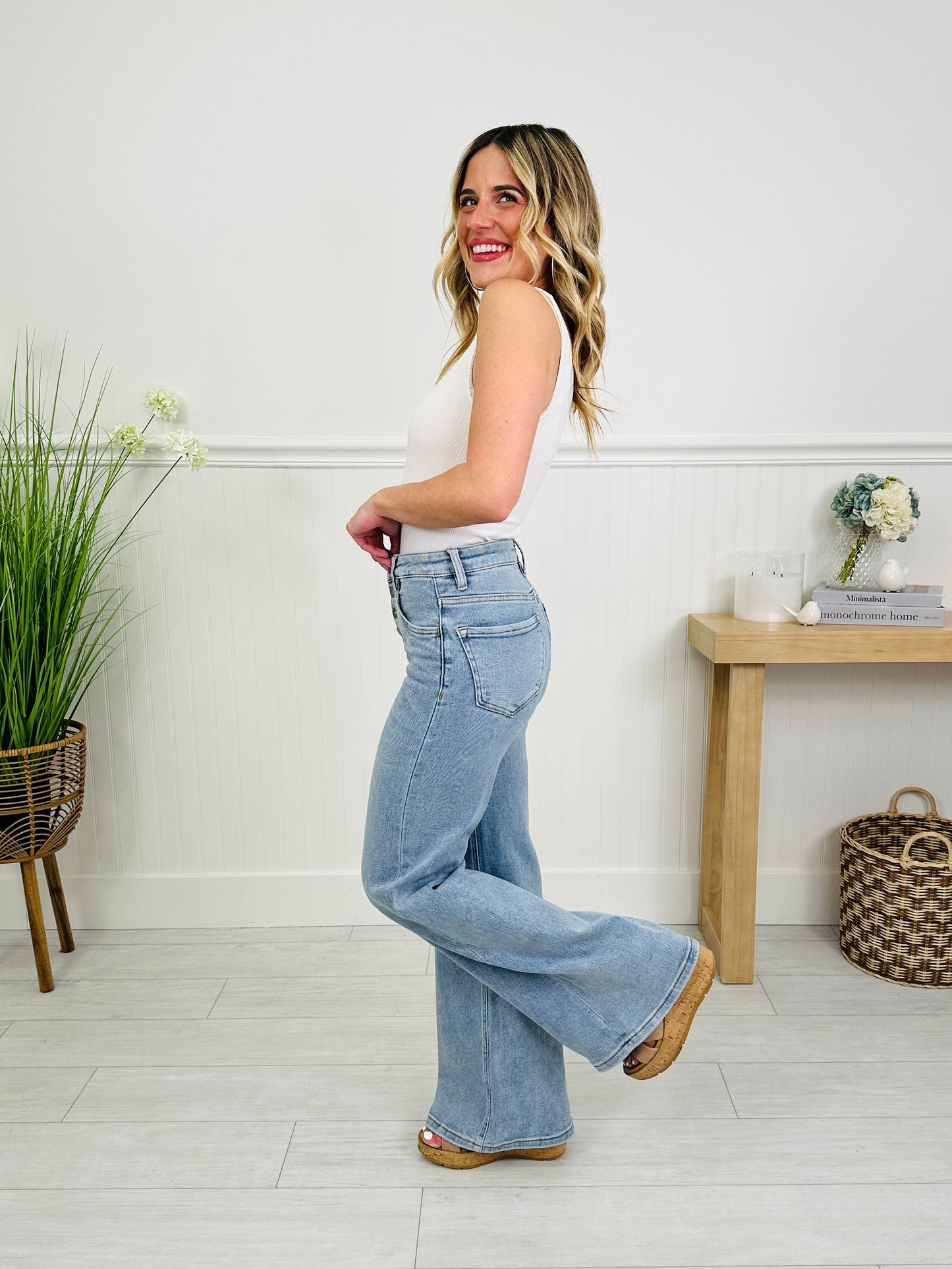 Three of a Kind Tummy Control Wide Leg Jeans in Three Inseams