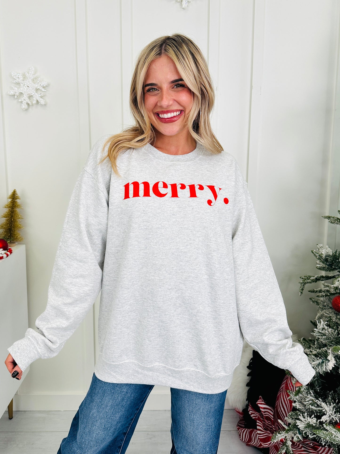 merry. Graphic Crewneck Sweatshirt-Multiple Colors!