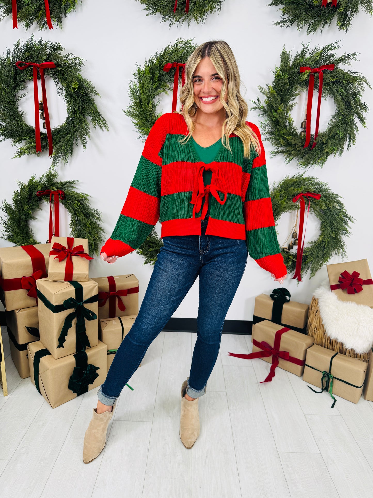Tied With Cheer Cardigan