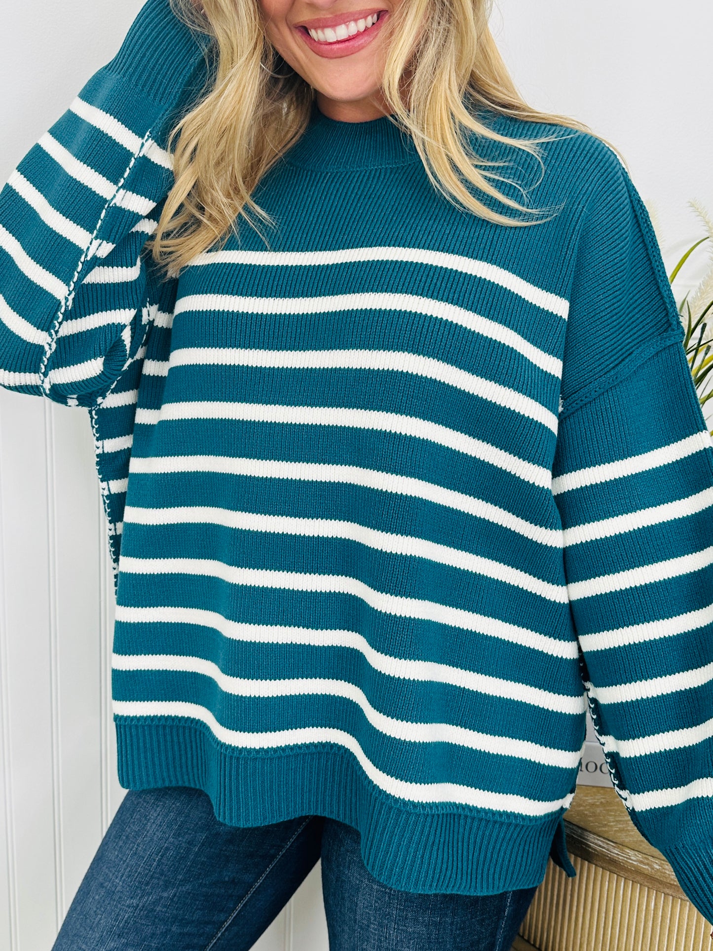 Falling For Stripes Sweater-Multiple Colors!