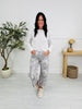 Keep It Camo Tummy Control Barrel Jeans