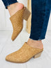 Textured Elegance Mules In Camel