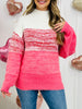 Shifted Stitches Sweater in Pink