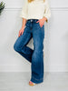 Judy Blue Girl Power Retro Wide Leg Trouser Jeans in Regular and Petite