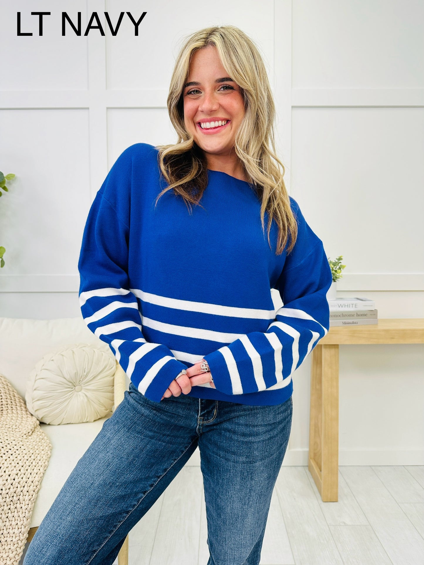 DOORBUSTER! Coastal Stripes Sweater- Multiple Colors!