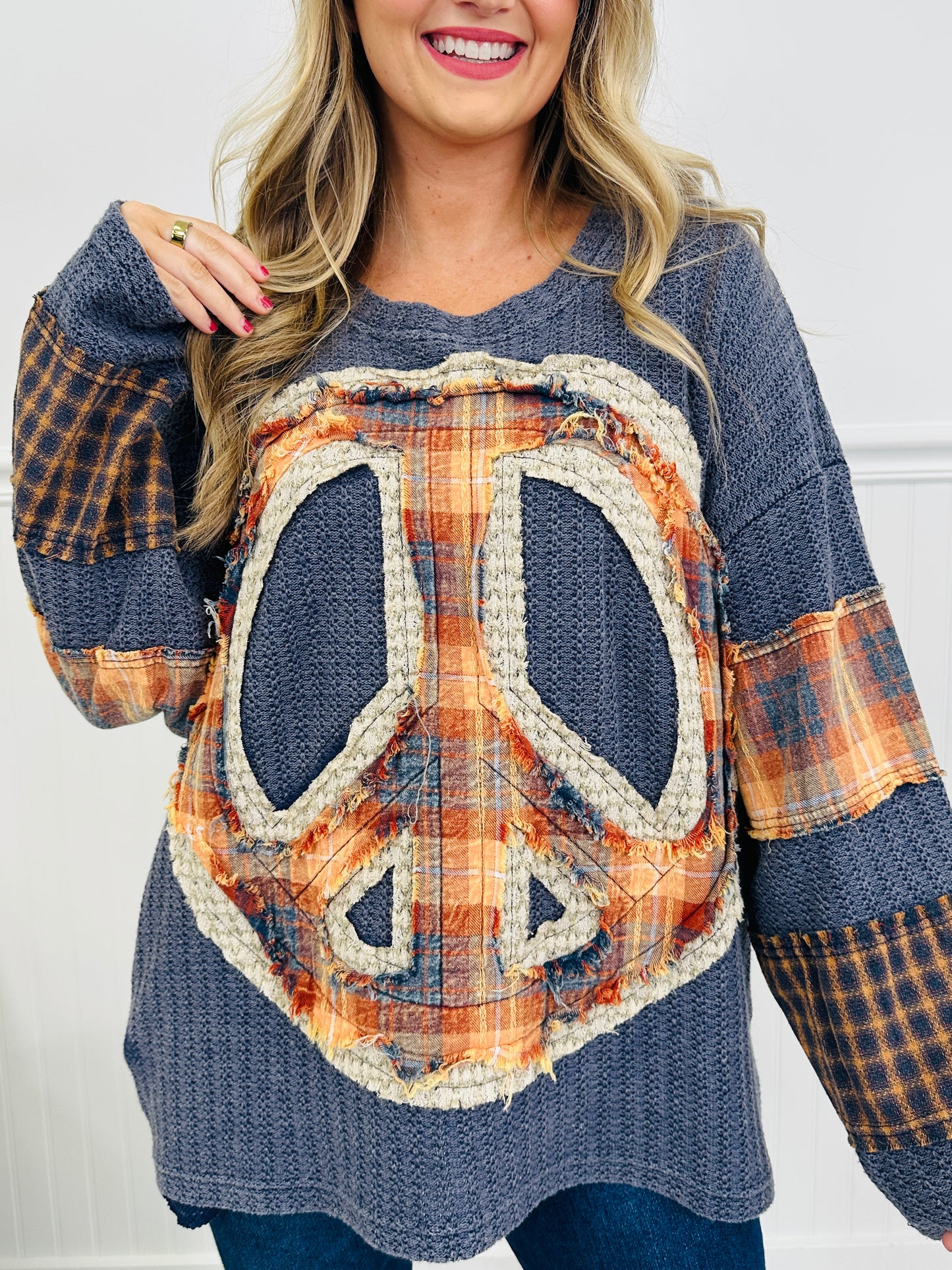 Peaceful Kind Of Love Top in Blue