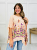 Sunlit Stitch Top In Peach