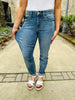 Judy Blue Attention Please Slim Fit Mid Rise Jeans in Reg/Curvy