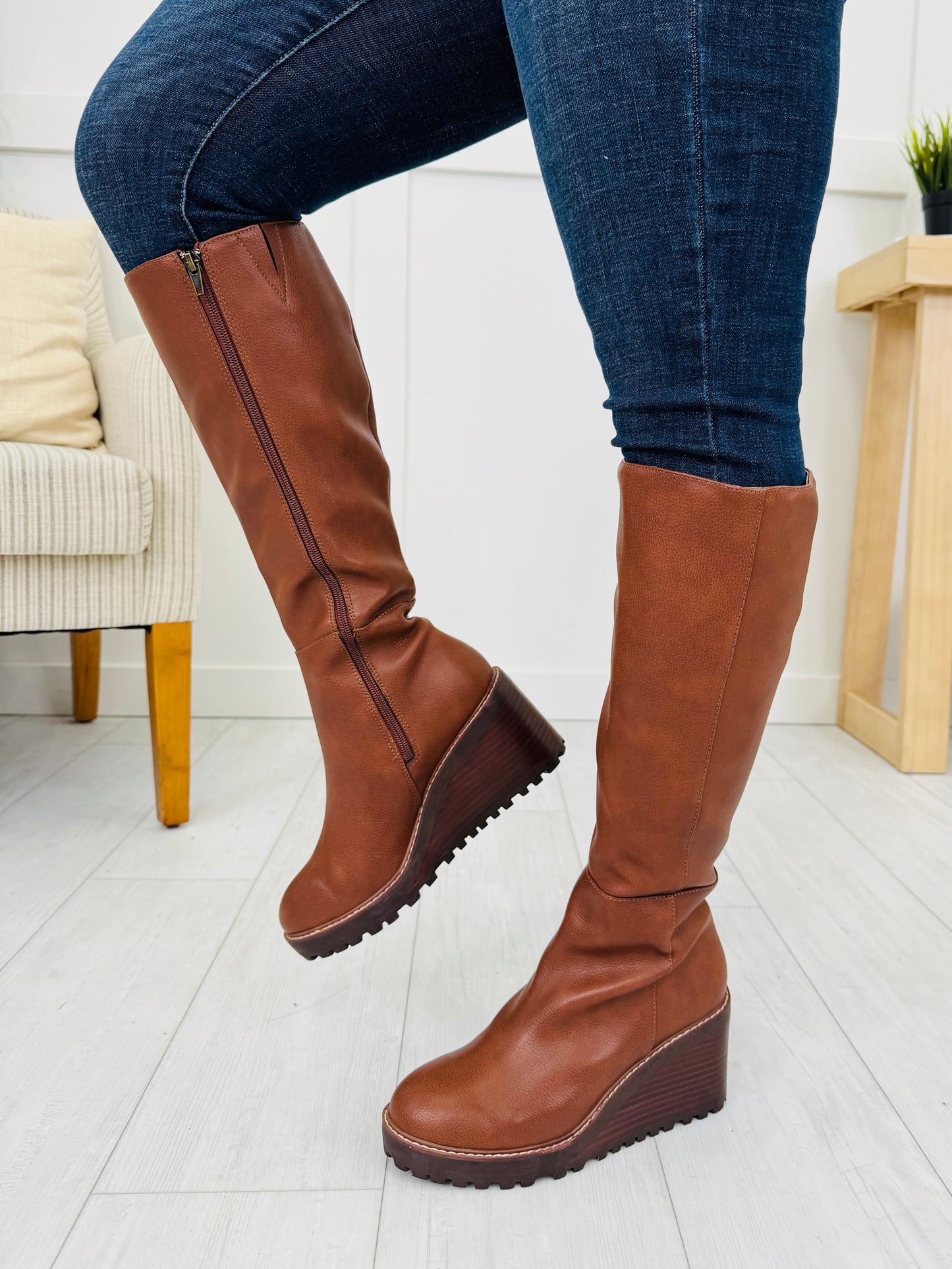High Profile Boots in Tan