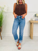 Show Up In Style Tummy Control Cropped Straight Jeans