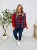 Pretty In Plaid Vest In Navy