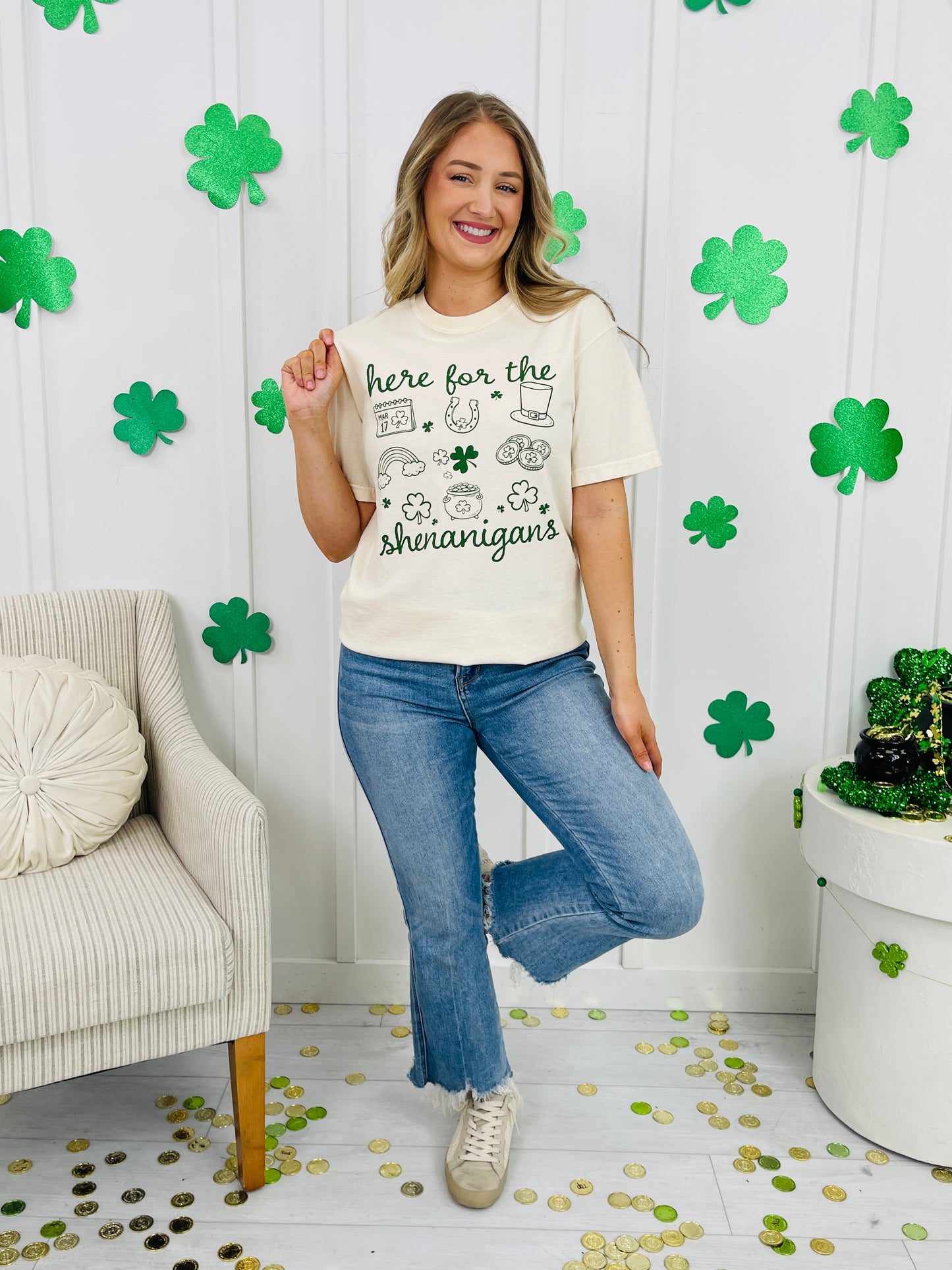 Here for the Shenanigans Graphic Tee