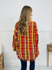 Cabin Fringe Flannel in Orange/Red