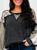 Wildwood Patchwork Top In Black