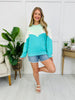 Colorblock Cozy Top In Aqua