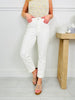 Judy Blue Perfect Match White Double Cuff Boyfriend Jeans in Reg/Curvy