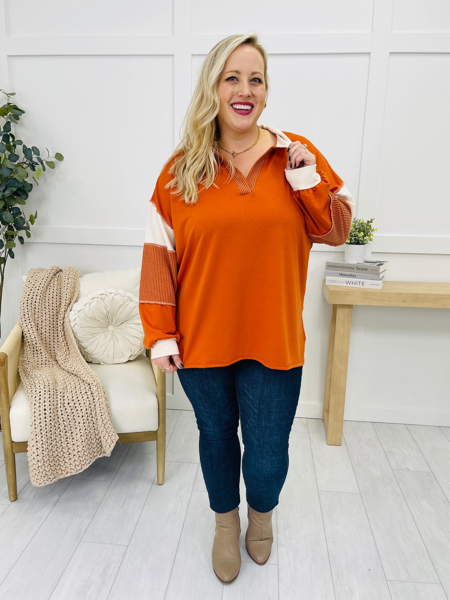 REG/CURVY Spiced Sunrise Pullover