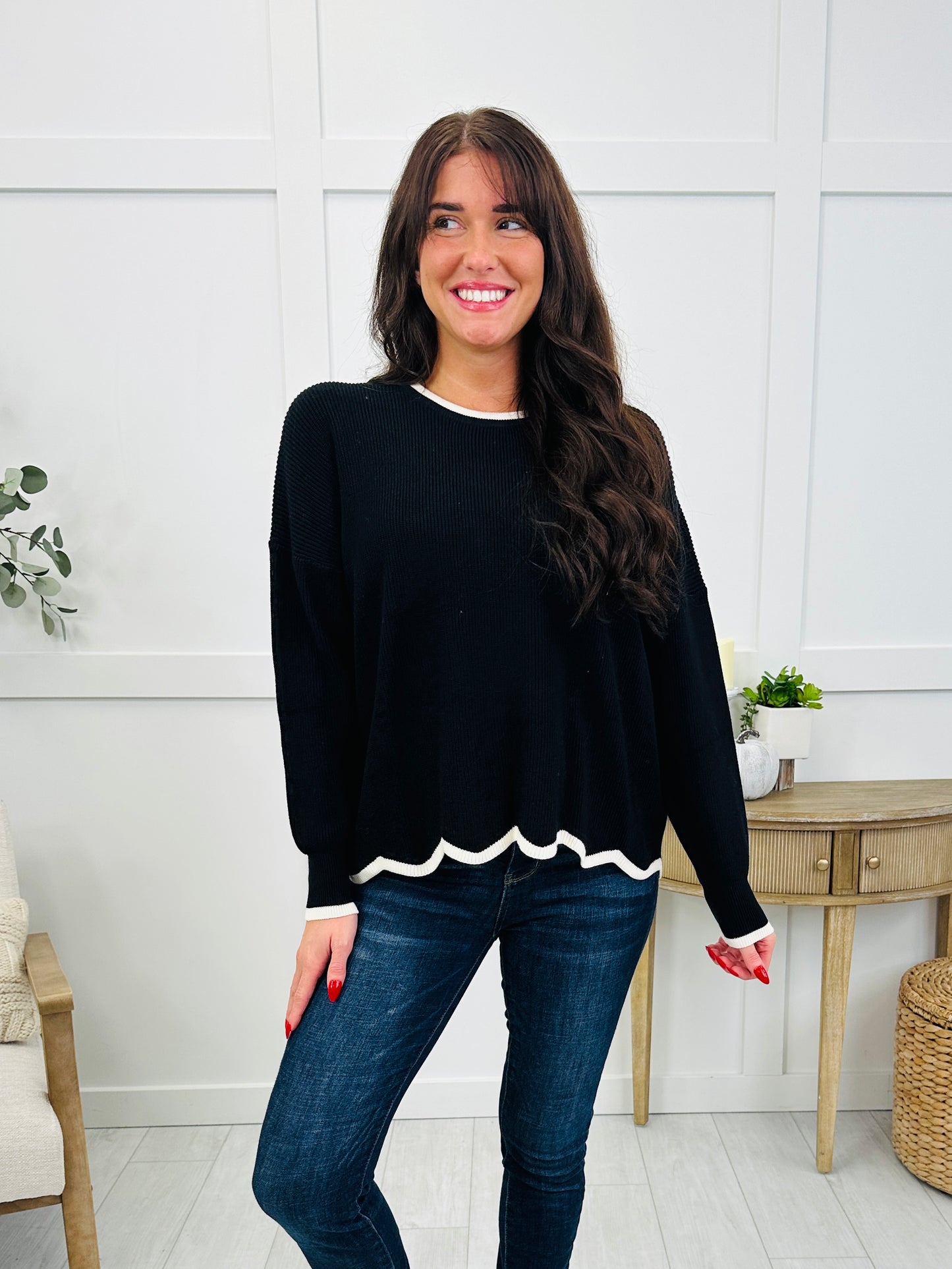 Contoured Comfort Sweater in Black
