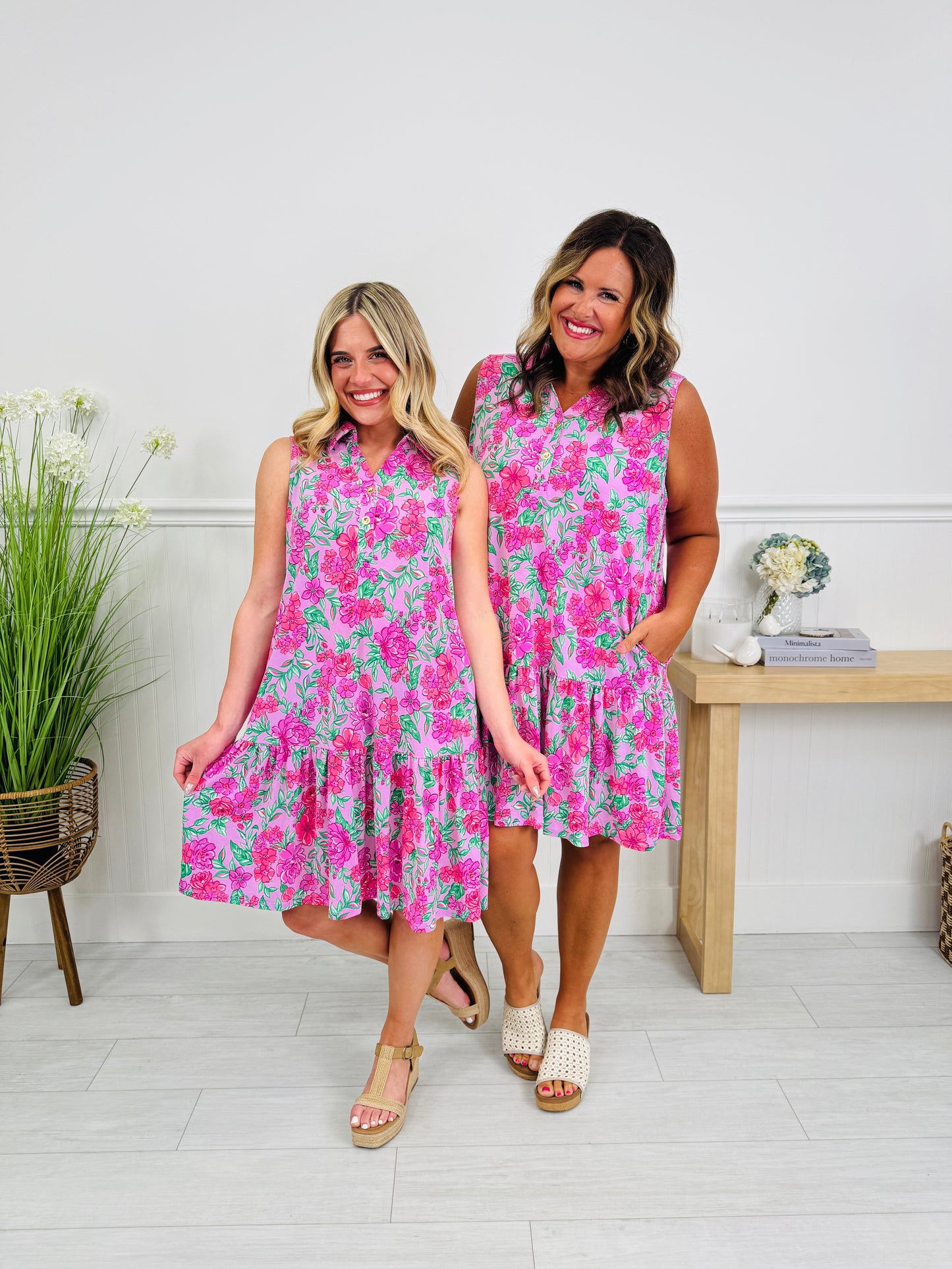 The Gone Coastal Dress In Naples Print