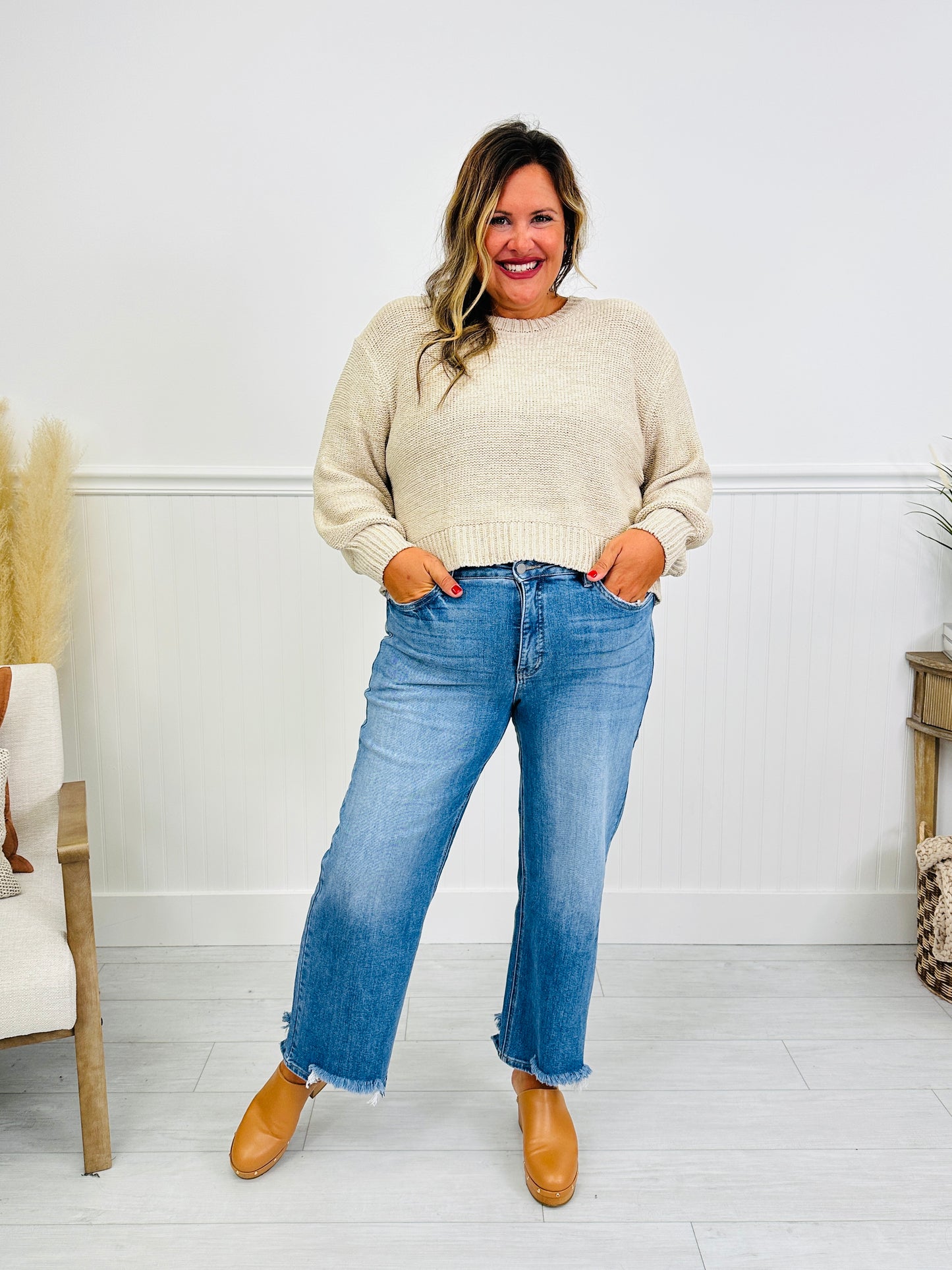 Fashionably Late Straight Tummy Control Jeans