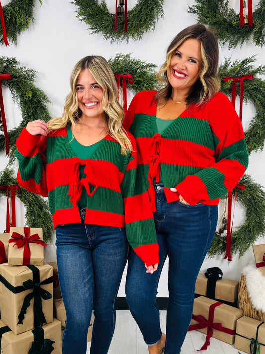 Tied With Cheer Cardigan