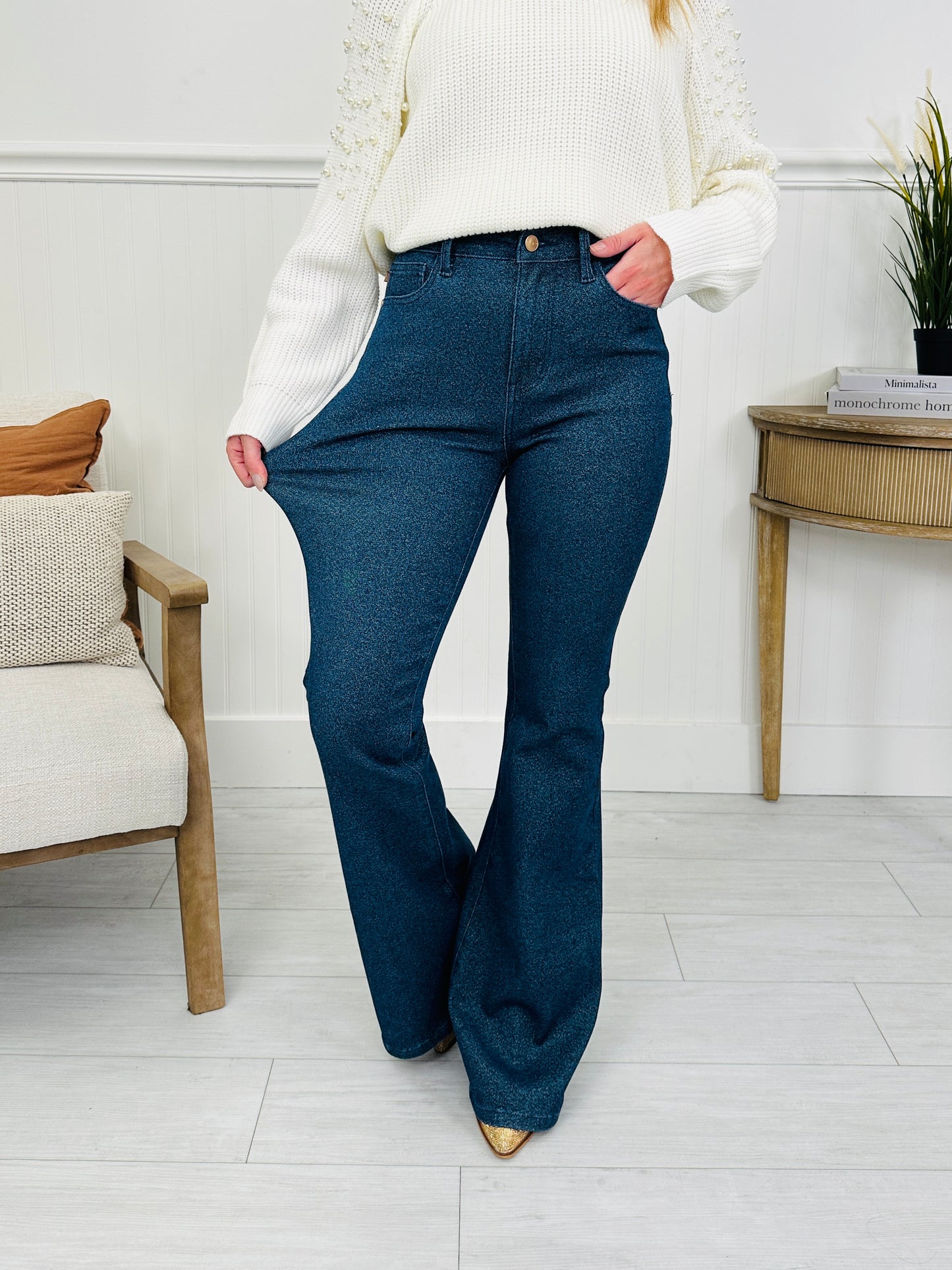 Judy Blue Feeling Glamorous Sparkle Flare Jeans